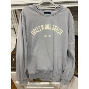 Burnin Water Hollywood Beach Florida Crewneck Sweatshirt XL women's